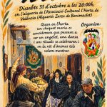 L’Associació Cultural L’Horta de Valéncia recrearà un any més el tradicional Velatori de l’Albaet en l’Alqueria de Zarzo/Bonora